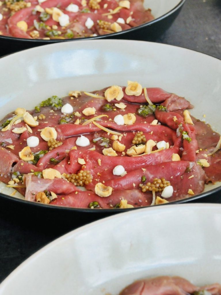 Rinder-Carpaccio Haselnuss I Senfkörner I Salzzitrone
